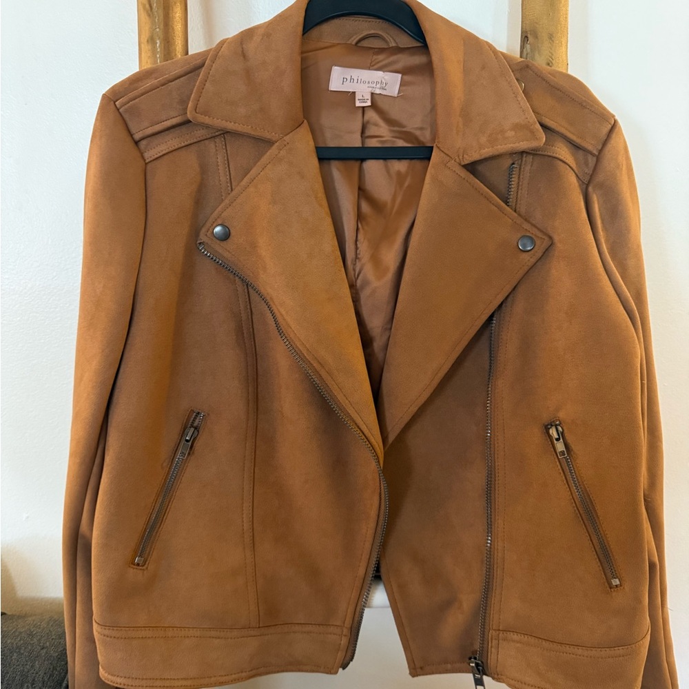 PHILOSOPHY Tan Suede Jacket